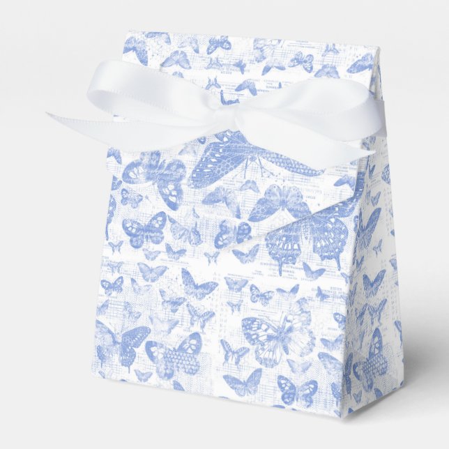 Shabby Chic-Baby-Blue-Schmetterlinge Muster, Schab Geschenkschachtel (Vorderseite)