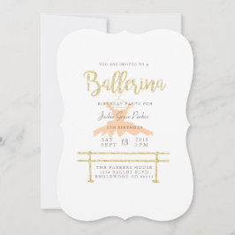 Shabby Chic Ballerina Geburtstagsparty Einladung