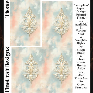 Shabby Chic Barock Blumenmotiv CV8 Decoupage Seidenpapier