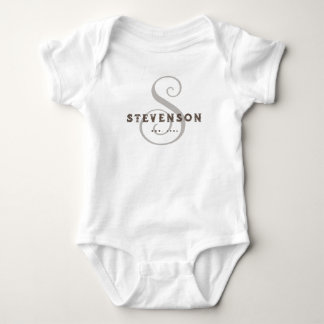 Shabby Chic Bauernhof Familienname Brief Est. Jahr Baby Strampler