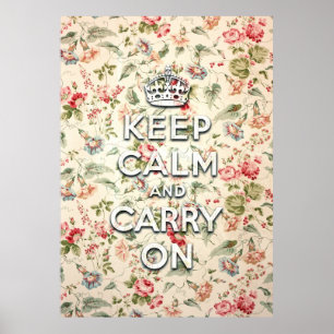 Shabby Chic behalte Ruhe und setzt fort Poster