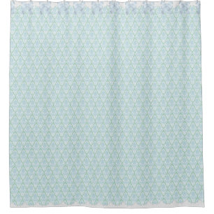 Shabby Chic-blauer u. aquamariner Damast w beugt Duschvorhang