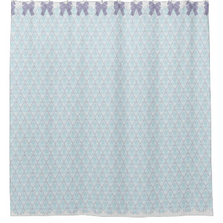 Shabby Chic-blauer u. lila Damast w beugt u. Duschvorhang