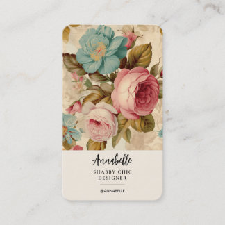 Shabby Chic Blooms Feminine Business Card Visitenkarte