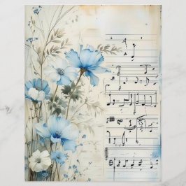 Shabby Chic Blue Floral Scrapbook