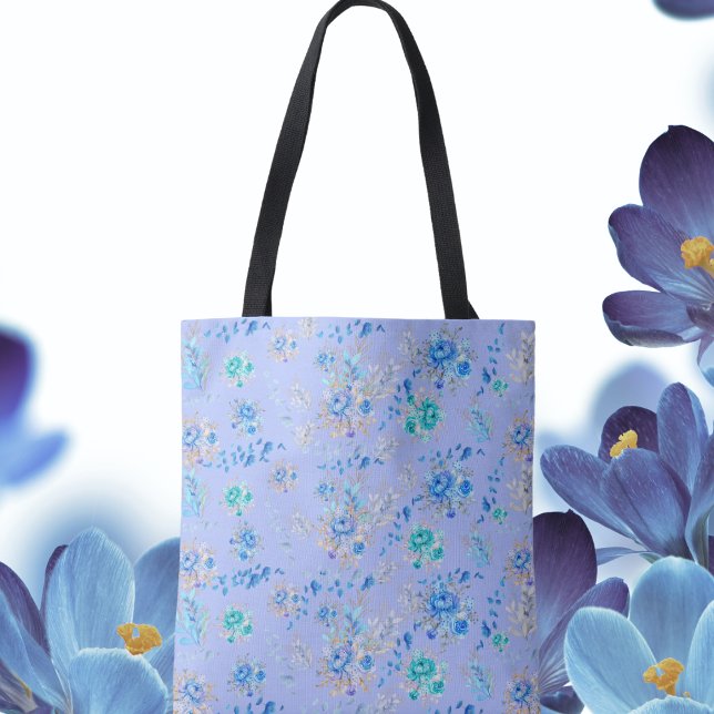 Shabby Chic Blue Floral Tasche (Von Creator hochgeladen)