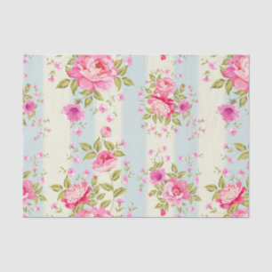 Shabby Chic, blühend, Vintag, rosa, blau, cream, t Seidenpapier