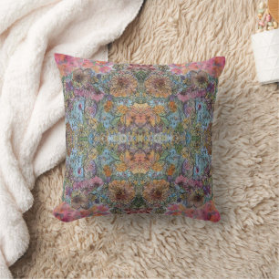 Shabby Chic Blumen Garten Aquarellmalerei Kissen