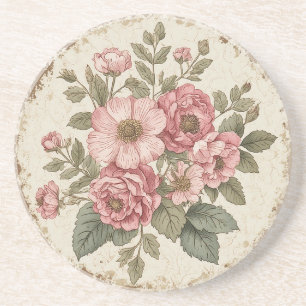 Shabby Chic Blumen Getränkeuntersetzer