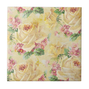 Shabby Chic Blumenfliese Fliese
