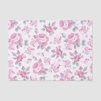 Shabby Chic, Blumenmuster, rosa, blassfarbene Rose Seidenpapier