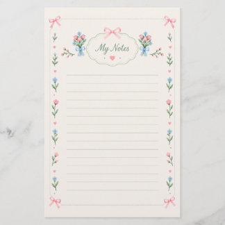 Shabby Chic Blumenstrauß Schreibwaren Liniiertes P Briefpapier