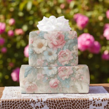 Shabby Chic Blush Pink Sage Green Boho Blues Rose