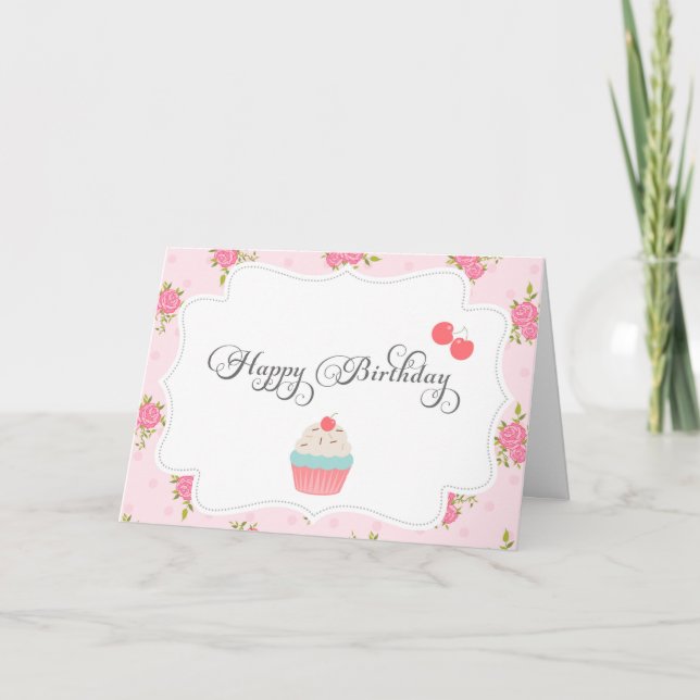 Shabby Chic Bonne Carte d'anniversaire (Devant)