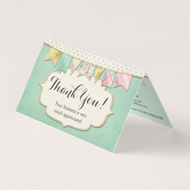 Shabby Chic Boutique Bunting en Merci rose (Front)