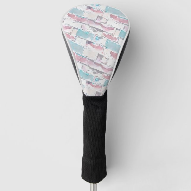 Shabby Chic Brick Textur Nahtloses Muster Golf Headcover (Vorderseite)