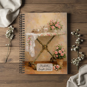 Shabby Chic Bügelbrett Rosen Notizbuch