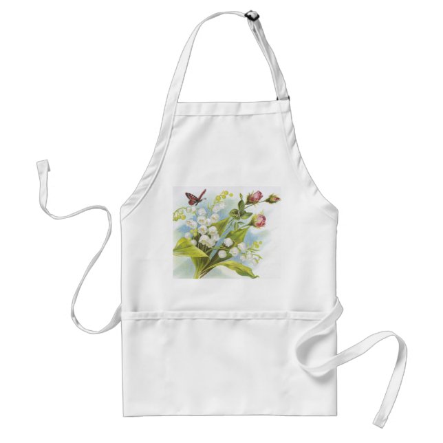 Shabby Chic Butterfly, Rose & Lily of the Valley Schürze (Vorne)