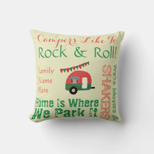 Shabby Chic Camping Campervan Quotes Custom Retro Kissen