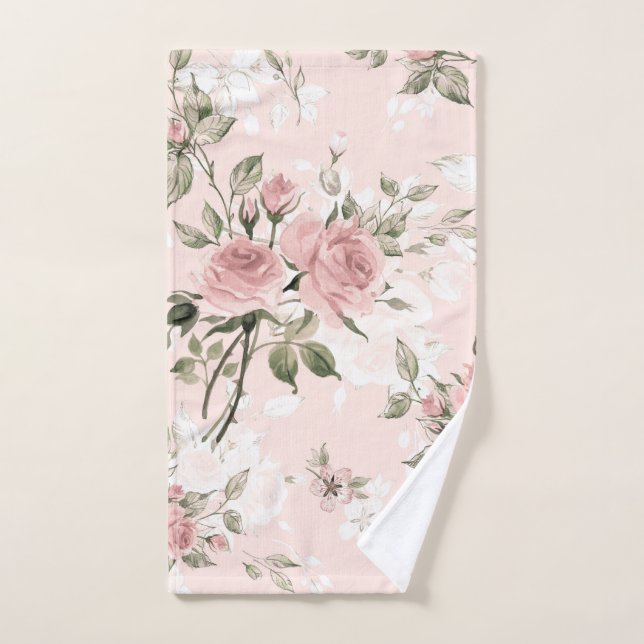 Shabby Chic, chic, Vintag, blumenreich, rustikal,  Handtuch (Handtuch)