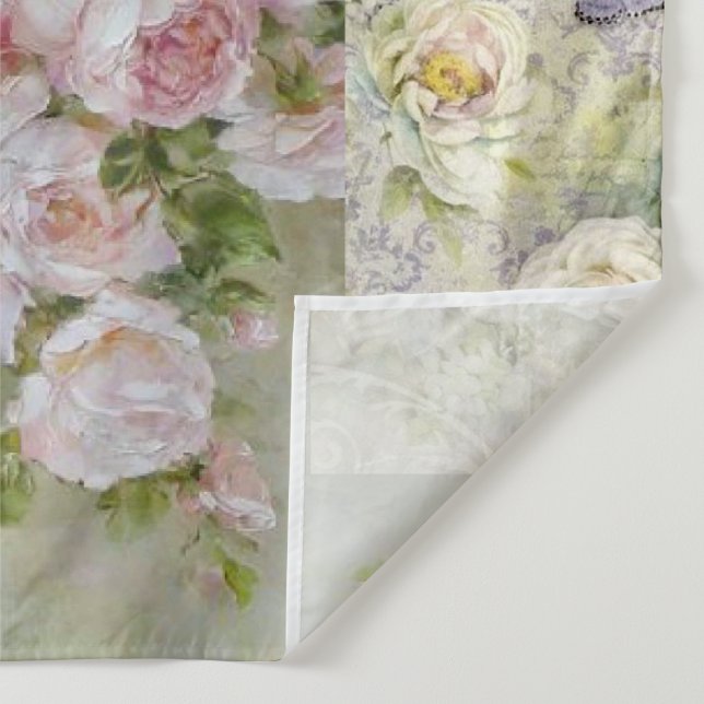 Shabby Chic-Collage, Land viktorianisch, Decopage, Wandteppich (Detail)