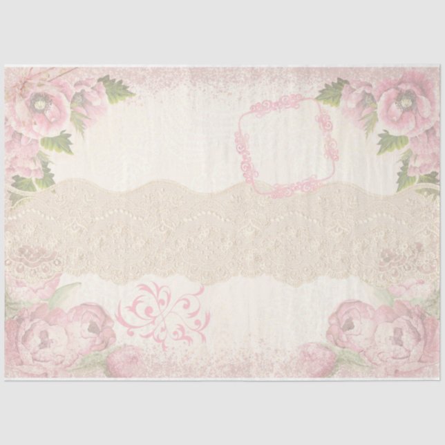 Shabby Chic Collage Series Design 17 Seidenpapier (Vorderseite)