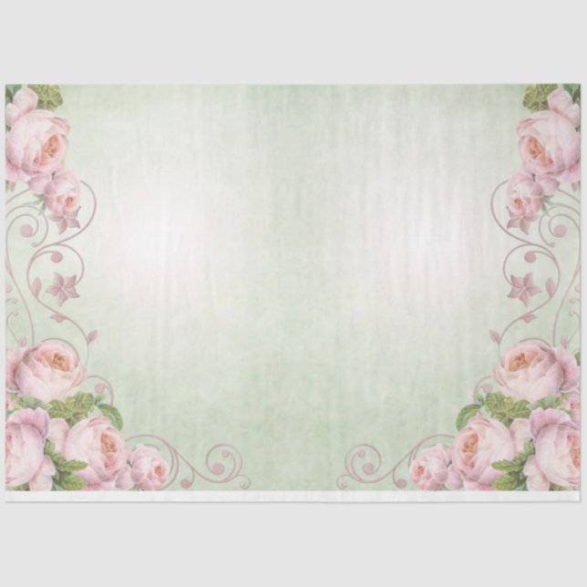 Shabby Chic Collage Series Design 6 Seidenpapier (Vorderseite)