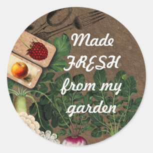 Shabby chic comestible jardin nourriture étiquette
