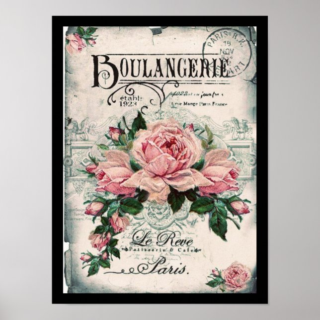 Shabby Chic, Decopage, viktorianisch, französisch  Poster (Vorne)