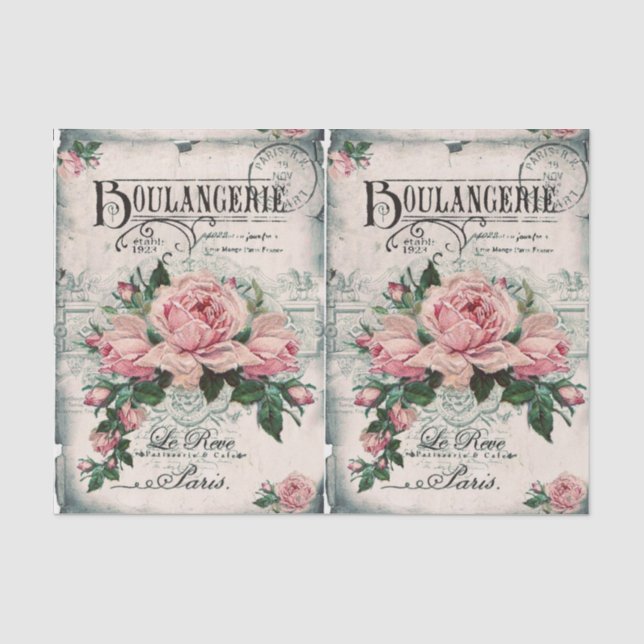 Shabby Chic, Decopage, viktorianisch, französisch  Seidenpapier (Vorderseite)