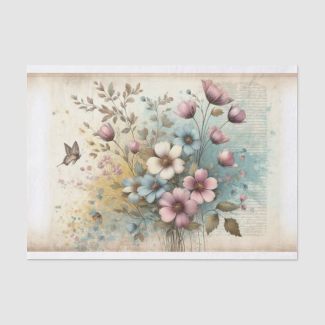 Shabby Chic Decoupage Seidenpapier (Vorderseite)