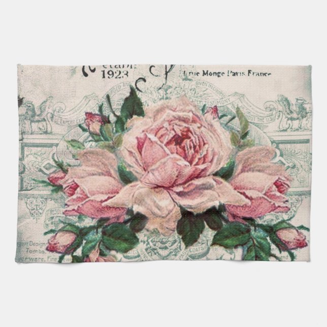 shabby chic, decoupage, victorian, french chic, pa geschirrtuch (Horizontal)