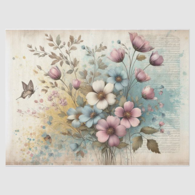 Shabby Chic-Dekoupage Seidenpapier (Vorderseite)