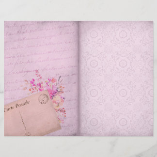 Shabby Chic dentelle & Fleurs Papier à Retard