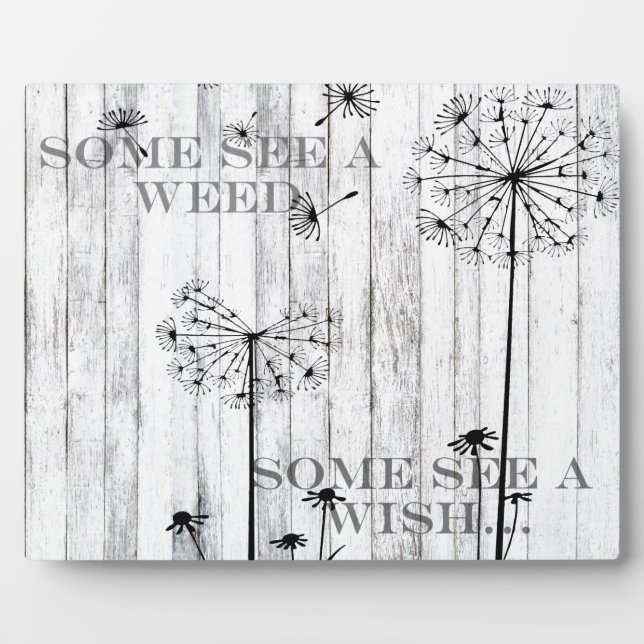 Shabby Chic einige sehen ein Unkraut, manche sehen Fotoplatte (Vorderseite)