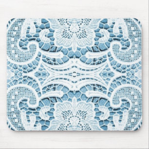 Shabby Chic Floral aqua bohemian schicke blauen Sp Mousepad
