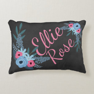 Shabby Chic Floral Girl's Name Kinderzimmer Person Dekokissen