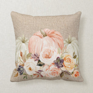Shabby Chic Floral Pumpkin Kissen