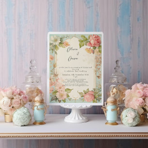 Shabby Chic Florale Hochzeit Einladung