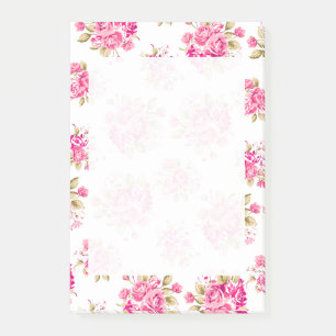 Shabby Chic Florale Rosen Post-it Klebezettel