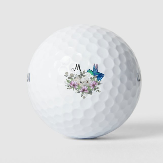 Shabby chic flowers art and selflove quote golfball (Vorderseite)