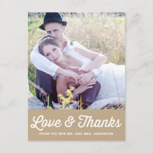 SHABBY CHIC FOTO-DANKSAGUNGSKARTE ZUR HOCHZEIT POSTKARTE