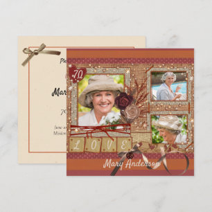 Shabby Chic Foto Geburtstagsparty Einladung