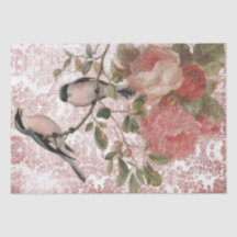 Shabby Chic für Vintage Vögel und Rose