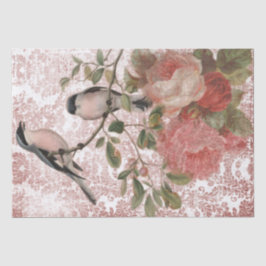 Shabby Chic für Vintage Vögel und Rose Seidenpapier