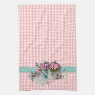 Shabby Chic-Garten-Blumenküchen-Tuch Handtuch
