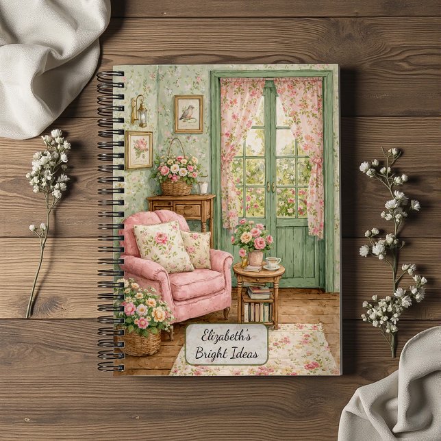 Shabby-Chic-Gartenleseecke Notizbuch (Von Creator hochgeladen)