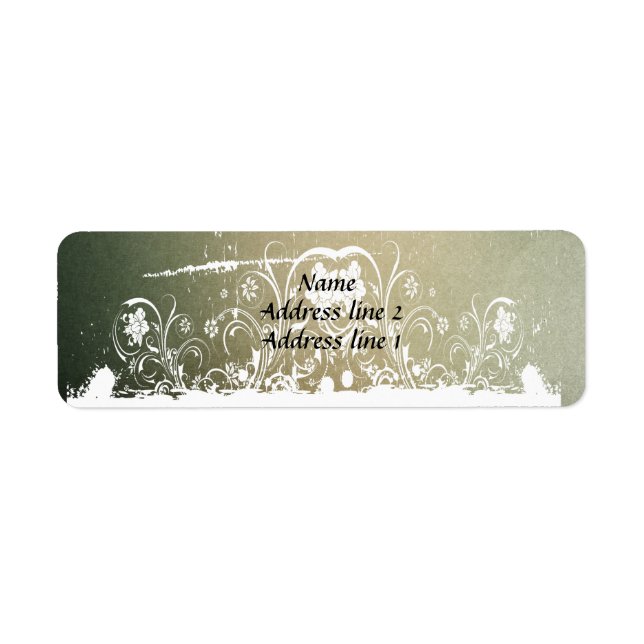 Shabby Chic Grey Green Parchment Address Labels (Vorne)