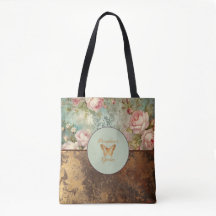 Shabby chic grunge style sac floral