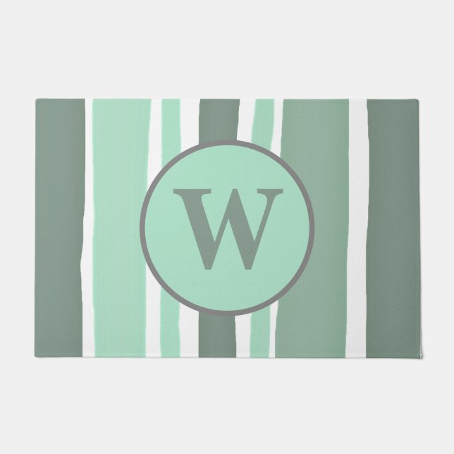 Shabby Chic Grünstreifen Fußmatte (Vorderseite)